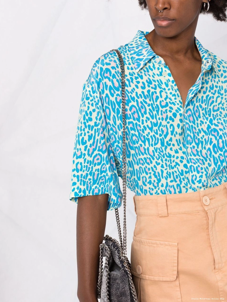 Cheap leopard Stella print McCartney short-sleeve shirt Women 0416